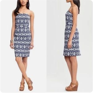 Beautifully made Banana Republic Ikat woven strapless dress size 8 excellent con